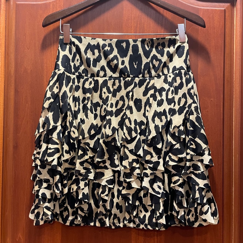 INC INTERNATIONAL CONCEPTS leopard skirt size Small